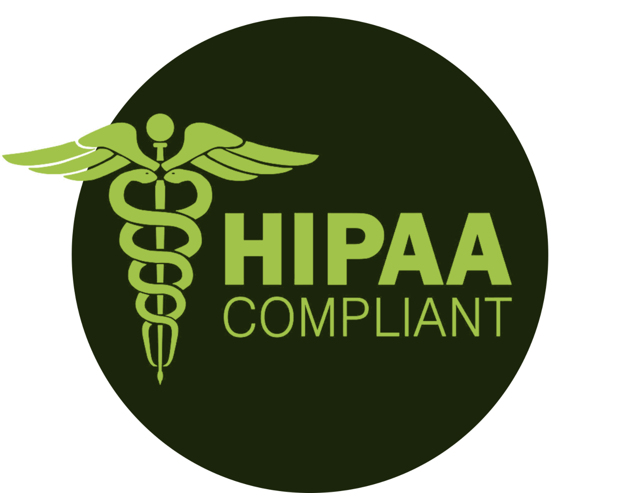 Green HIPAA compliant logo.
